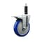 Service Caster 5'' SS Blue Poly Swivel 1'' Expanding Stem Caster Total Lock Brake SCC-SSEXTTL20S514-PPUB-BLUE-1 - alternate 1